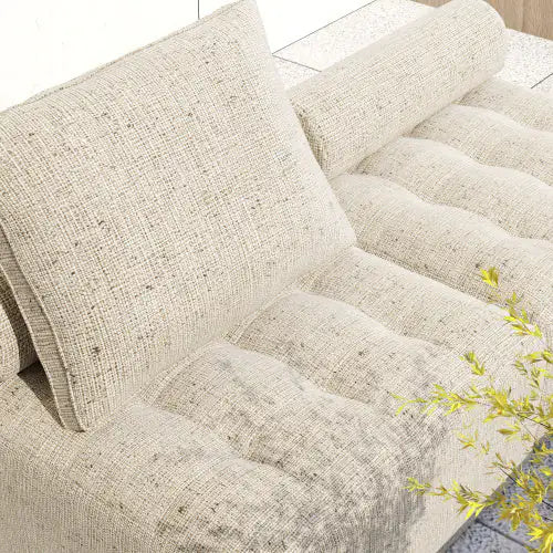 Outdoor Modular Sofa, Aluminium Structure, Support Cushion And Back Cushion Cover - Removable, Fade Resistant, With Waterproof Cover, Light Brown - Price - Based On A Single Piece